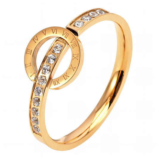 Ring, 18K Gold Plated Steel