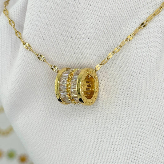 Necklace, 18K Gold Plated Steel