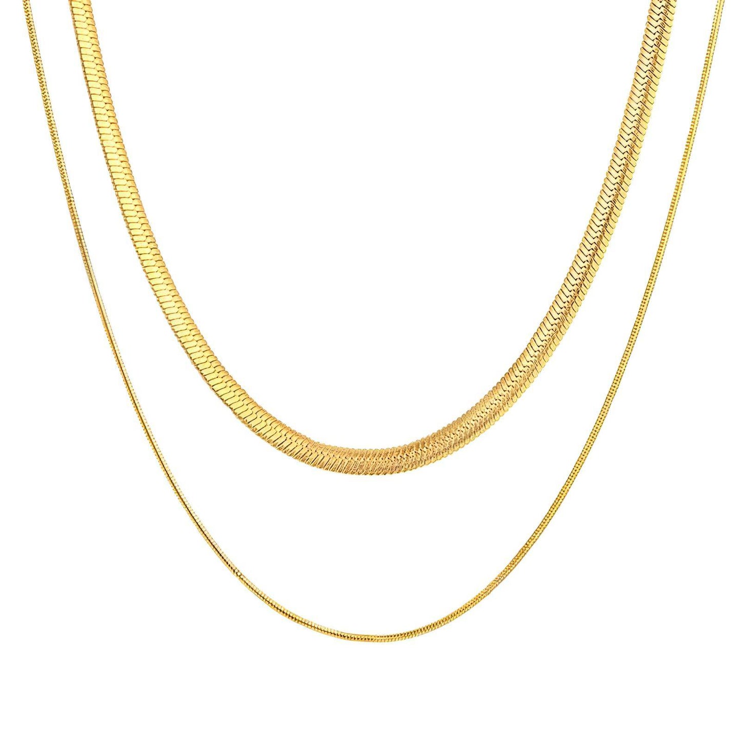 Necklace, 18K Gold Plated Steel