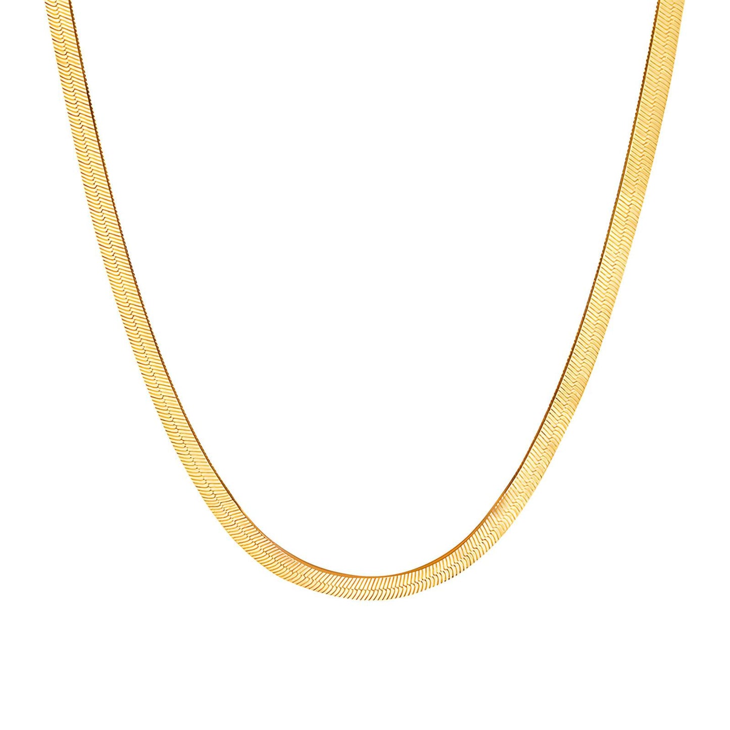 Necklace, 18K Gold Plated Steel