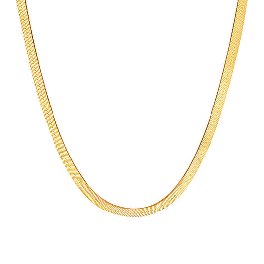 Necklace, 18K Gold Plated Steel