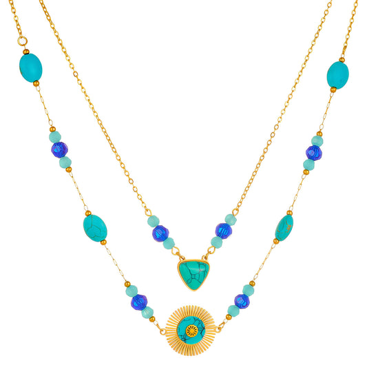 Necklace, 18K Gold Plated Steel